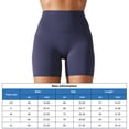 thumbnail image 3 of Pantalones Cortos De Yoga Pantalones cortos Mujer Casual Elástico Cintura alta Levantamiento de cadera para gimnasio Deportes (XS) Azul oscuro Azul Ndcxsfigh Para Estrenar, 3 of 3