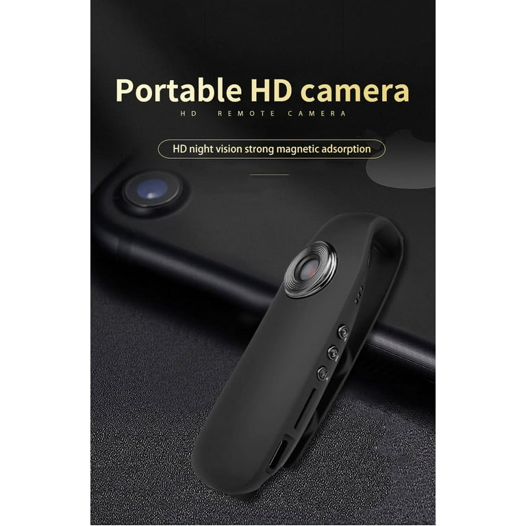 Mini Caméra corporelle Clip Wearable Caméras de sécurité Portable 1080p  Pocket Cam Enregistreur vidéo Petit Sport Dv Dvr Dash Caméra pour voiture  Vélo Bureau à domicile