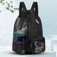 thumbnail image 4 of Mochilas Deportivas Mochilas deportivas Bolsa de baloncesto con cordón Malla gruesa para entrenamiento (Negro) Ndcxsfigh Para Estrenar, 4 of 8
