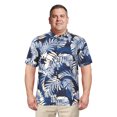 thumbnail image 5 of Cafe Luna Men's and Big Men's Printed Leaves Short Sleeve Woven Shirt with Texture, Size S-4XL, 5 of 7