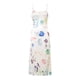 thumbnail image 5 of SAYOO , vestidos largos con tirantes finos estampados para mujer, vestido ajustado con escote en V y cuello Halter, vestido Sexy sin espalda para fiesta, ropa para discoteca SAYOO Estilo de ocio, 5 of 9