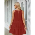 thumbnail image 2 of Cuteduck Summer Dresses 2024 Casual Halter Sleeveless Flowy Mini Dress Tiered Pleated Beach Sundress, S-2XL, 2 of 4