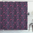 thumbnail image 1 of Ambesonne I Love You Shower Curtain, Romance Pattern Heart, 69"Wx75"L, Magenta Dark Grey, 1 of 3