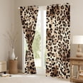 thumbnail image 3 of Homewish Leopard Cheetah Print Curtains Pack of 2 (42x84 Each) for Adult, Brown Polkadots Art Curtains Blackout, Fashion Wildlife Bedroom Curtains, Living Room Curtains Decor, 3 of 6