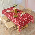 thumbnail image 3 of Red Christmas Tree Pattern Rectangle Tablecloth 60"x102",Waterproof Polyester Rectangle Table Cloth, Wipeable Spillproof Polyester Tablecloth for Dining, Camping, Indoor and Outdoor, 3 of 6