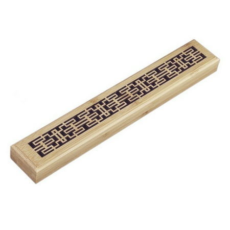 Family Bamboo Wood Rectangle Hollow Carved Design Incense Stick Holder Box, (Best Soap Carving Design)