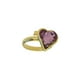 thumbnail image 1 of Anillo para Mujer con Cristal Fino Swarovski en forma de Corazón-  Bañado en Oro 14k– Anillo Elegante y Brillante-Aretes de Mujer de Moda, Joyería para Mujer de Moda– Regalo especial Ortiz Espinosa Temporada, 1 of 2