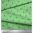 thumbnail image 2 of Soimoi Green Rayon Crepe Fabric Polka Dots Print Sewing Fabric Yard 46 Inch Wide, 2 of 3
