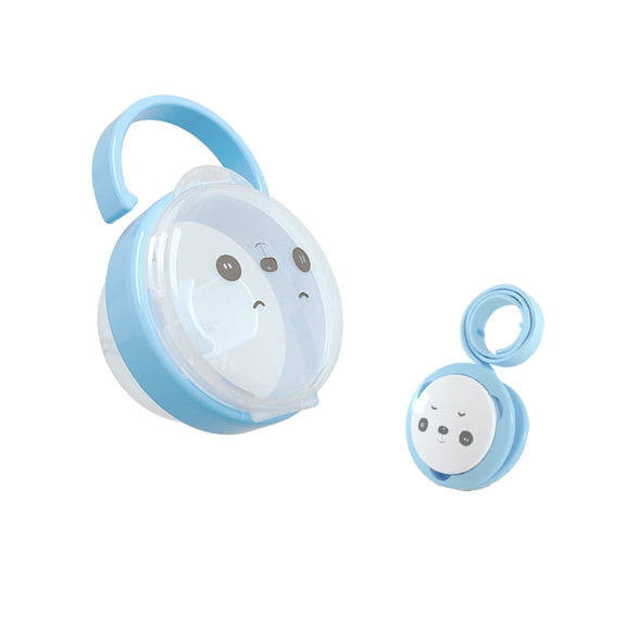 Essential for Storage Silicone Pacifier Chain with Storage Case Cute Cartoons Designs Soft and Elastic Drop Resist Portable and Dependable