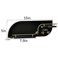 thumbnail image 5 of Arikago Key Holder for Wall, Modern Decorative Key and Mail Holder with 2 Floating Shelves, Wood Wall Mounted Key Organizer with 3 Gold Metal Key Hooks for Home Entryway, Black, 5 of 6