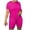 Hot Pink, variant on ibiyuan 2 Piece Sets For Women Summer Women's Casual Printed Shirt and High Waist Shorts Two Piece Set Comfortable Loose Fit Summer Outfit