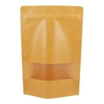 thumbnail image 5 of 16X23CM 100 Uds. Bolsa de papel Kraft autosellante de 10x15cm con ventana bolsas de pie Kraft resellables bolsas de almacenamiento de alimentos con cierre de cremallera Kraft, 5 of 5