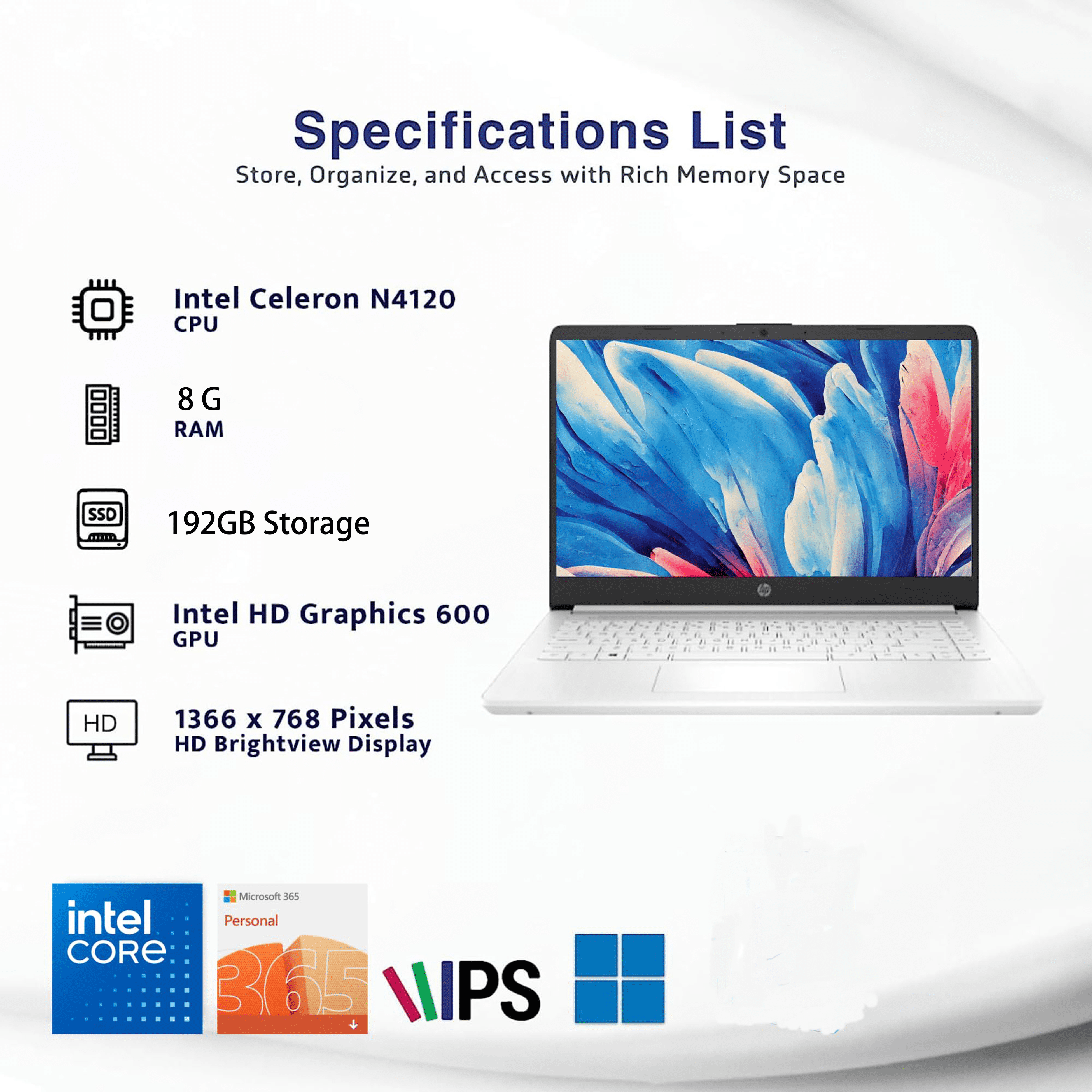 HP-Laptop-14-HD-Light-Weight-Newest-Intel-Quad-Core-Laptops-Computers-8GB-RAM-192GB-Storage-64GB-eMMC-128GB-SD-Card
