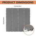 thumbnail image 5 of TrumanPick 36 PCS Deck Tiles Patio Pavers Interlocking Flooring Tiles 12"W x 12"L Waterproof Outdoor Flooring for Patio Garden Balcony Backyard All Weather Use, Mid Gray, 5 of 12