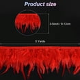 thumbnail image 3 of Fleco de Plumas de Gallo Uxcell, 5 Yardas 3-5" Fleco de Plumas Natural y Esponjoso para Manualidades [Rojo], 3 of 7