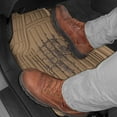 thumbnail image 3 of Cat® ToughRide™ Heavy-Duty 3 Piece Rubber All Season Floor Mats for Car Truck Van SUV, Beige - Premium Trim to Fit Car Floor Mat, All Weather Deep Dish Automotive Floor Mats, Total Dirt Protection, 3 of 8