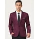 thumbnail image 2 of Blazer de hombre Slim Fit Blazer de un solo botón Traje de baile de graduación Abrigo deportivo borgoña XL, 2 of 6