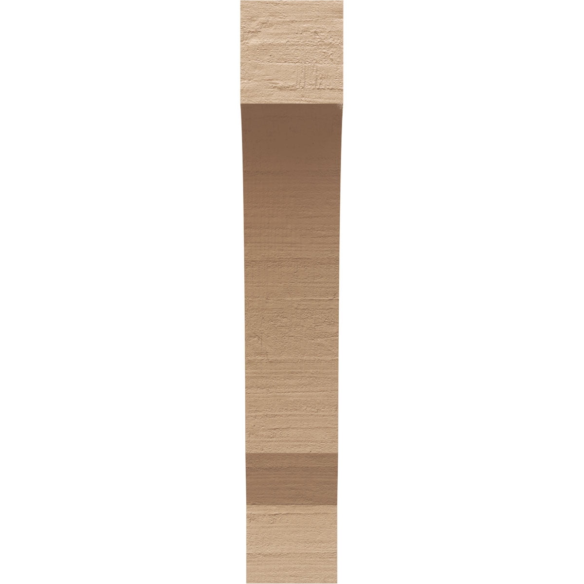 3"W x 6"D x 18"H Thin Moab Rough Cedar Woodgrain TimberThane Corbel, Primed Tan