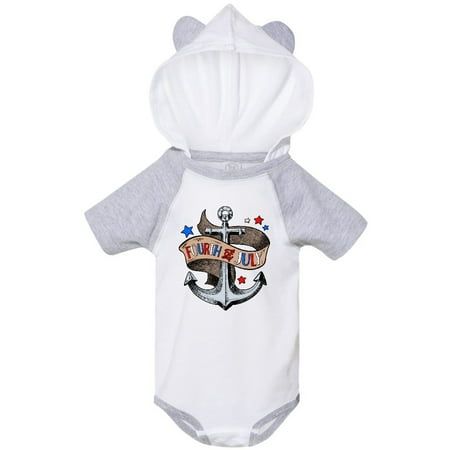 

Inktastic Fourth of July- anchor illustration Gift Baby Boy or Baby Girl Bodysuit