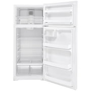 GE GTE18DTNRWW 28 Energy Star Qualified Top Freezer Refrigerator with 17.52 cu. ft. Capacity, LED Lighting, Adjustable Wire Shelves and Upfront Temperature Controls in White