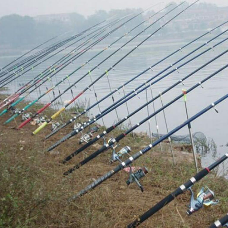 1.04M Telescopic Fishing Holder 2 Sections Length Adjustable Aluminium  Fishing Rod Pole Rack V Holder Stand