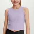 thumbnail image 3 of Cethrio Girls Tank Tops, Crewneck Sleeveless Summer Stretch Athletic Shirts Purple Size 11-12 T, 3 of 7