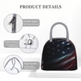 thumbnail image 4 of Easygdp American Flag Waving Print Bolsa de Almuerzo Insulada Grande, Forro de Aluminio, Diseño Espacioso, a Prueba de Fugas, Ideal para Trabajo, Picnics, Viajes y Actividades al Aire Libre, 4 of 6