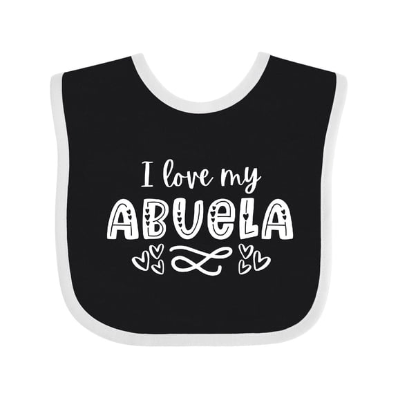 Inktastic I Love My Abuela with Hearts Boys or Girls Baby Bib