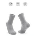 thumbnail image 2 of Xfvqtps Mens Towel Bottom Running Socks Mid Tube Simplicity Sweat Absorbing Comfortable Breathable Thick Elastic Sports Hiking Socks Gray, 2 of 4