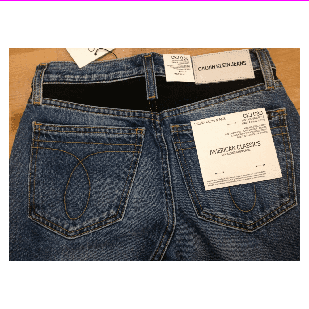 ckj 030 high rise straight patched jeans