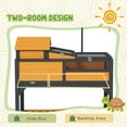 thumbnail image 3 of PawHut Tortoise Habitat 2 Layers Tortoise Enclosure w/ Adjustable Lamp Holder, Storage Shelf, Removable Main House, Fixed Tray, Openable Lid, Yellow, 3 of 9