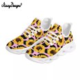 thumbnail image 1 of Noisydesigns - Zapatillas de deporte para mujer, diseño de flores amarillas con estampado de vaca, para correr, informales, de verano, para caminar, 1 of 6