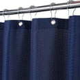 thumbnail image 2 of Haperlare Extra Long Fabric Shower Curtain 72"Wx96"L Waffle Weave Heavyweight Water Resistant Washable Decorative Bathroom Shower Curtain, Navy Blue, 1 Set, 2 of 7