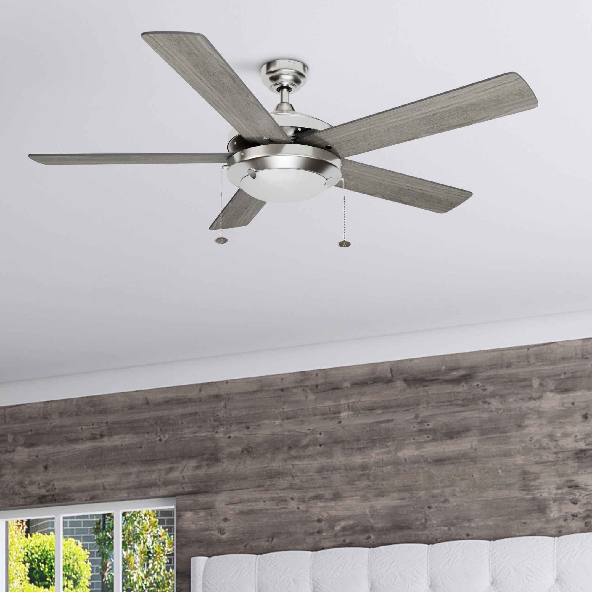 Mainstays 7" Universal Satin Nickel Metal Ceiling Fan Pull Chains