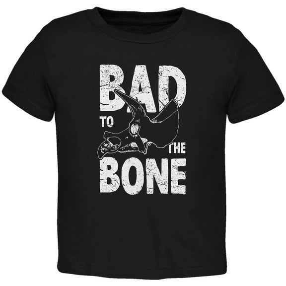Old Glory Toddler Dinosaur Triceratops Bad to the Bone Short Sleeve Graphic T Shirt