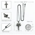 thumbnail image 2 of Cross Urn Necklace for Ashes, Stainless Steel Cross Memorial Cremation Ashes Urn Pendant Necklace Keepsake Jewelry Urn(Black), 2 of 7