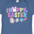 thumbnail image 4 of Inktastic Happy Easter with Bunny Face and Easter Eggs Girls Baby Bodysuit, 4 of 5