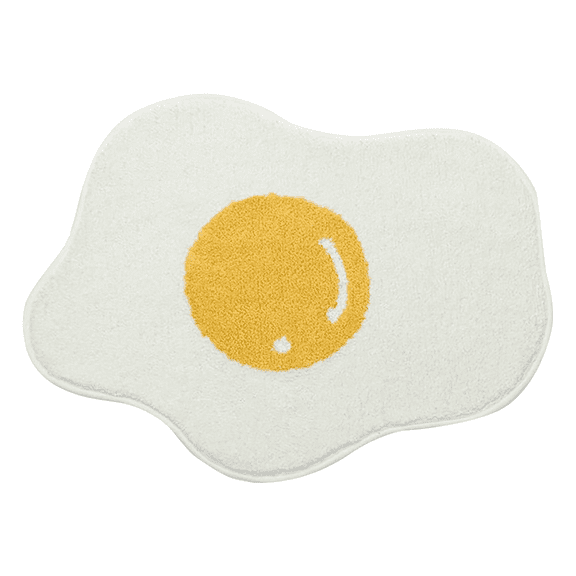 Funny Egg Bath Rugs, Extra Soft Microfiber Bathroom Mat with Non-Slip Backing, Water Absorbent Decor Floor Carpet for Bathroom Kitchen Laundry Living Room, 19.7"x31.5"
