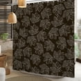 thumbnail image 4 of Tchckioa Fall Leaves Shower Curtain for Bathroom,Waterproof Hooks Bath Curtain,Black,72x72, 4 of 6