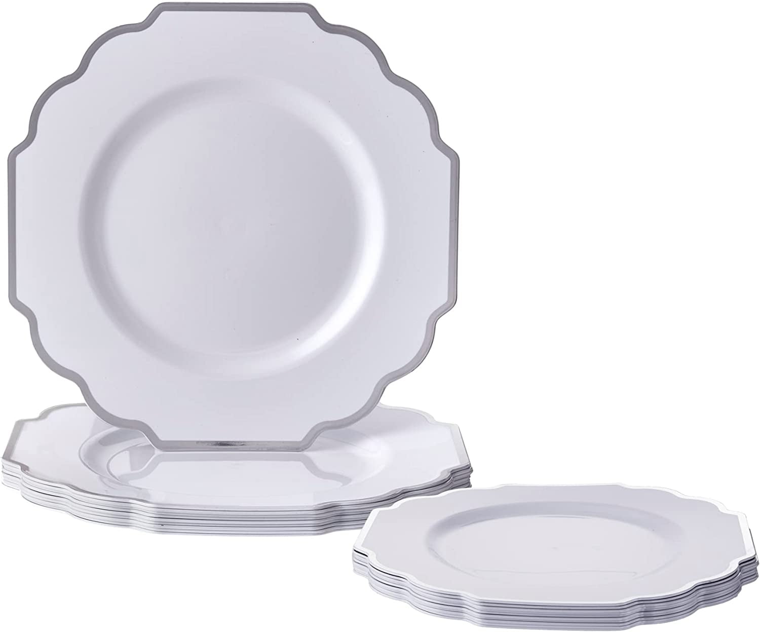 Elegant Disposable Plates For Party (10 Pc) Heavy Duty Disposable