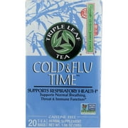 Triple Leaf Tea Herbal Tea, Cold & Flu Time, 20 Tea Bags