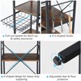 thumbnail image 6 of Tribesigns Kitchen Baker’s Rack Microwave Oven Stand with Wire Basket and 6 Hooks, 35.5 inches Kitchen Cart Utility Storage Shelf Organizer Coffee Bar, 6 of 7