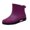 Purple, variant on Rainshoes Women Short Tube Plush Thermal Water Shoes Waterproof Shoes Fashion Women Rain Boots
