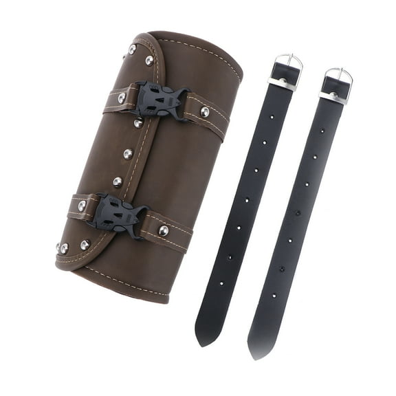 Raindrops Motorcycle Saddlebag Mounting Strap Pu Leather Green 1Pcs