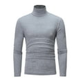 thumbnail image 3 of HULIJA 3 Pack Men's Mock Neck Shirts Long Sleeve Pullover Tops Slim Fit Casual T Shirts Black&Navy Blue&Gray M, 3 of 5