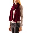 thumbnail image 5 of Gianfranco Ferre Burgundy Pashmina Scarf for Womens, 5 of 5