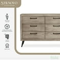 thumbnail image 4 of evolur Stilnovo Mid Century Double Dresser, Windsor Oak Grey, 4 of 6