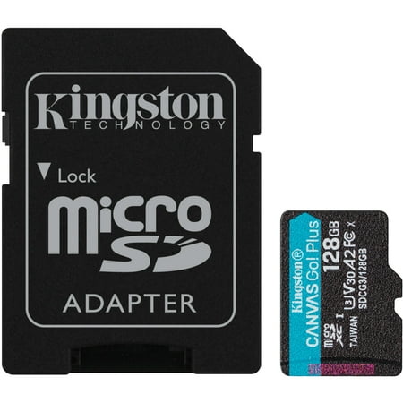 UPC: 0740617301182 | Kingston 128GB microSDXC Canvas Go Plus 170MB/s Read UHS-I Class 10 U3 V30 A2/A1 Memory Card + Adapter SDCG3/128GB