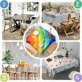 thumbnail image 4 of Rainbow Tie Dye Wave Pattern Square Tablecloth,Waterproof Square Table Cover,Wipeable Spillproof Washable Table Cover for Home Kitchen Party Decor 42"X42"(107x107cm), 4 of 6