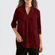 thumbnail image 5 of TaTaai Women's 3/4 Sleeve Printed Top, Casual Loose Style, Smocked Cuffs, Soft Fabric, Versatile for Spring Winter Dating Wedding Vacation Gift, 5 of 8